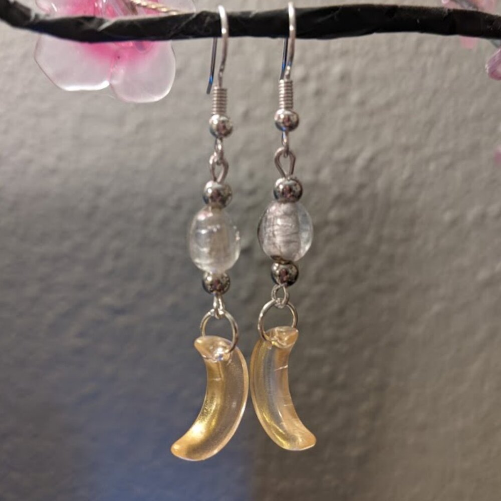 ❤️ Pearlescent Moon Earrings